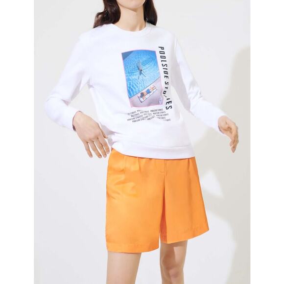 Maje x Slim Aarons Poolside Sweatshirt - Picture 1 of 12